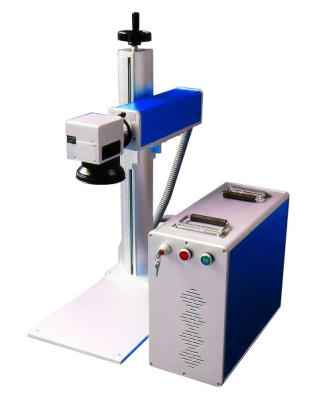 China High Reliability Powerful 30W Fiber Laser Marking Machine With Rotary Axis for sale
