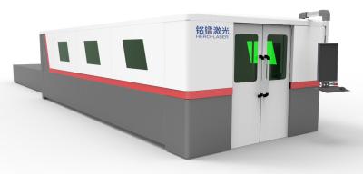 China Cortadora incluida del laser de la fibra del CNC con la mesa de trabajo del intercambio para la chapa que cerca el panel en venta