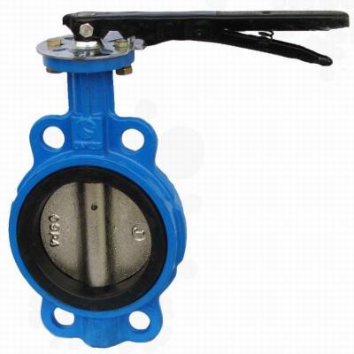 China 6 Inch Stainless Steel 304 Body Disc Seat EPDM Wafer Type Butterfly Valves Pneumatic Actuator Butterfly Valve for sale