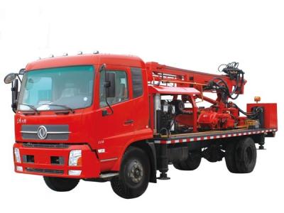 中国 350メートルのトラックは井戸に掘削装置の試錐孔の訓練機械DTHおよび泥の訓練を移動式取付けた 販売のため