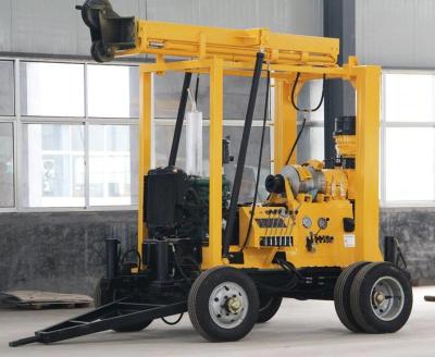 China 600m Depth Geological Portable Trailer Mounted Deep Water Well Rotary Core Drilling Rig for sale