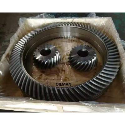 China Forged Spiral Bevel Gear Set Alloy Steel 90 Degree Shaft Angle for sale