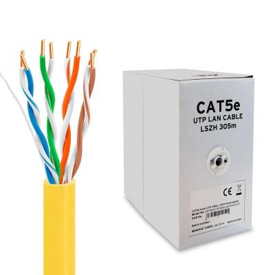 China Best Quality Telecommunication China Wenran Company Lan Cable With Bare Copper UTP Conductor Cat 5e Cable for sale