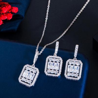China Wedding Bridal Jewelry Sets For Women Rhinestone Crystal Jewelry Set Bracelet Earrings Female Set Jewelry Accessories for sale