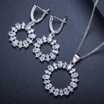 Китай CZ Earrings for Women Crystal Nacklace Jewelry Female Accessories Jewelry Wedding Jewelry Sets продается