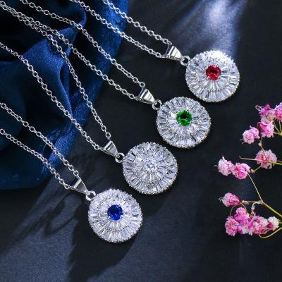 China Fashion Luxury Jewelry Set Rhodium AAA Cubic Zircon Cz zircon Necklaces Earrings Jewelry Sets Wedding Set for sale