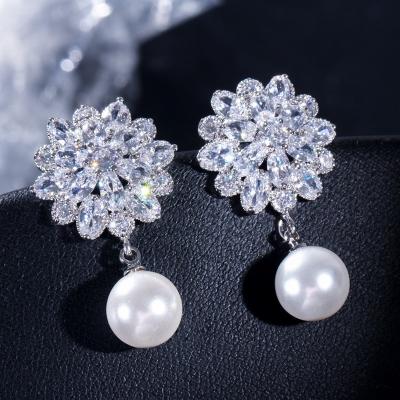 Китай CZ earrings Brass setting zircon stud earrings hip hop bling blilng jewelry earrings necklace jewelry set продается