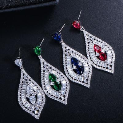 China New Designer Stunning Cubic Zirconia Earring Crystal Earring Women Earrings Jewelry Set for sale