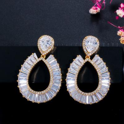 Китай Hot Sale Small Circle Hoop Earrings For Women Waterdrop CZ Zirconia Earrings Ear Piercing Jewelry Gifts продается
