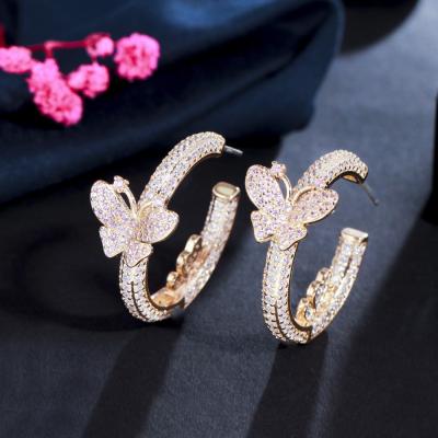 China Fashion Trendy Butterfly Earring for Women Wedding Cute Butterfly Earring Butterfly Earring Jewelry for Party Gift for sale