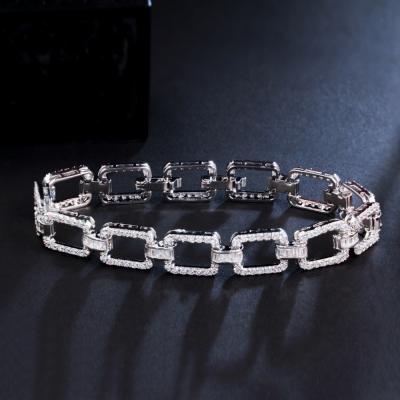 China Charm Classic AAA Cubic Zircon Squarel Bracelets For Woman Elegance Bracelet Wedding Party Birthday Gift for sale