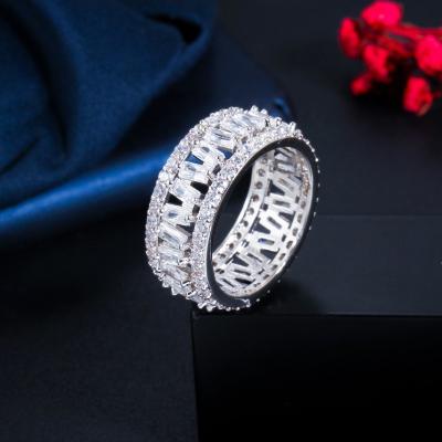 China Modian Authentic 925 Sterling Silver Simple Love AAAAA Zirconia Sparkling Finger Ring For Women Female Wedding Jewelry for sale
