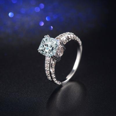 China 925 Sterling silver cz Ring Promise Engagement Wedding Rings for women Gemstones Wedding Ring for Party for sale