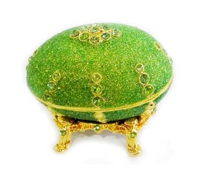 China Russian Easter Egg Jewelry Box Crystal Trinket Holder Ring Organizer Home Decor Faberge Egg for Jewelry Boxes Gift for sale