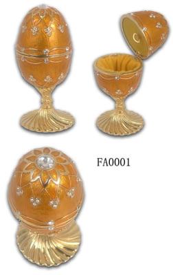 China Faberge Egg Trinket Box Pewter Faberge Egg Trinket Box for sale