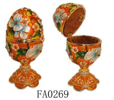 China Faberge Egg Decorative Box Pewter Faberge Egg Decorative Box for sale