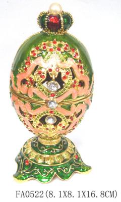 China Faberge Easter Metal Egg Jewellery box for sale