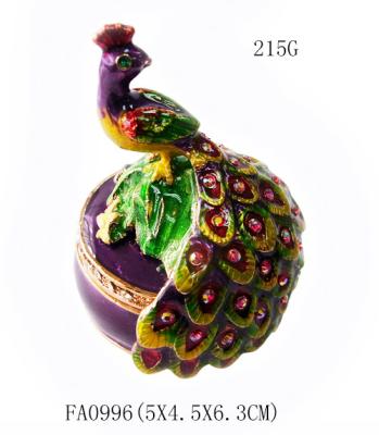 Китай Красивейшая коробка ювелирных изделий птицы павлина, коробка побрякушки способа продается