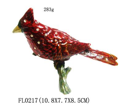 Китай Оптовая цветастая коробка ювелирных изделий Китая металла конструкции птицы для подарка продается