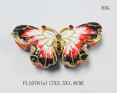 China Butterfly jewelry box  box for jewelry wholesales butterfly jeweled enamel trinket box for sale