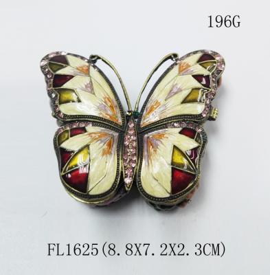 China Jewelry Box Metal Butterfly Design Luxury Metal Butterfly Jewelry Box for sale