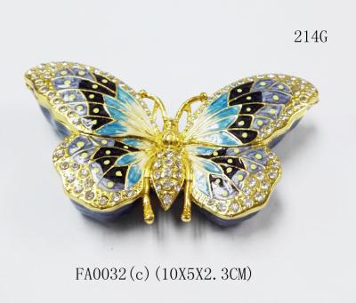 China Custom metal butterfly shaped jewelry box for promotional gift for sale