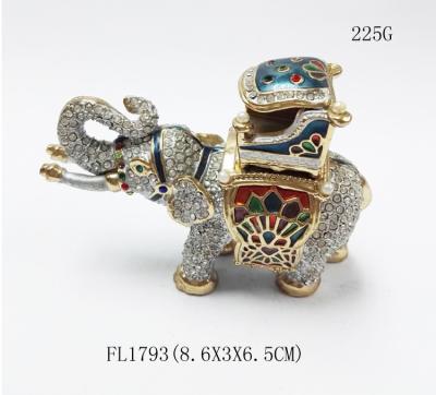 China Elephant jewelry boxes rhinestone animal gift box for jewelry wedding gift for sale