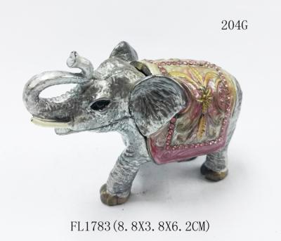 China elephant trinket box alloy jewelry box home decoration jewelry box for sale