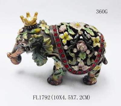 China HOT Selling Elephant Custom Metal Jewelry Box Cute Elephant shaped metal jewelry boxes for sale