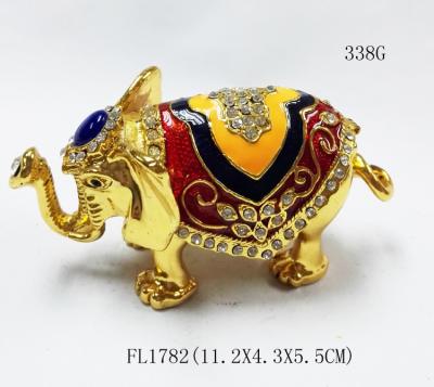 China Thailand Gifts Trinket Box Elephant Shape Jewelry Boxes for gift fashion elephant enamel jewelry box for sale