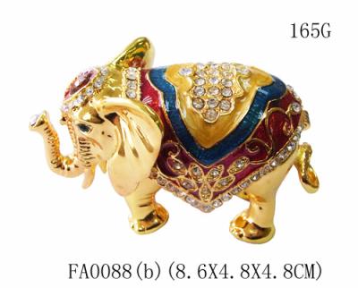 China Elephant jewelry box rhinestone animal gift box for jewelry wedding gift for sale