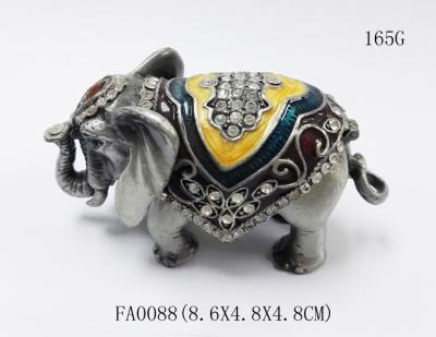 China Alloy Elephant Jewelry Box Small Jewelry Box elephant metal jewelry boxes elephant shape bejeweled box for sale