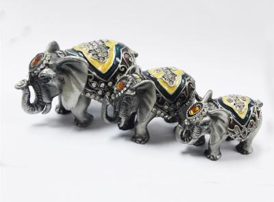 China colourful elephant jewelry box elephant trinket elephant figure for sale