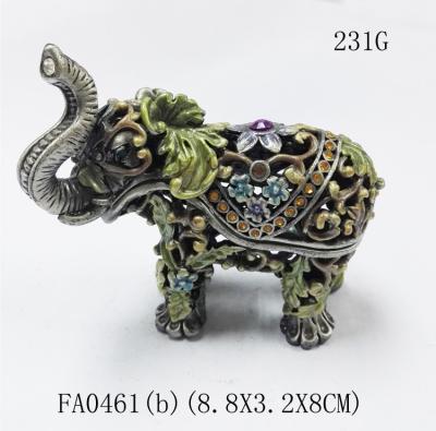 China Funky elephant group set decorative indian metal jewellery boxes for sale