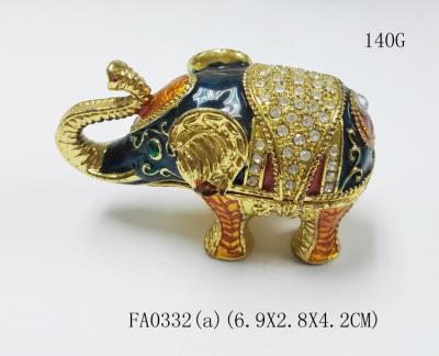 China Fashion elephant shaped metal jewelry box custom elephant shaped jewelry box wholesale for sale