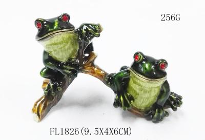 Китай Cute frog metal rhinestone box wholesale frog jewelry boxes custom jewelry boxes продается