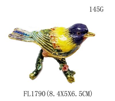 China jewelry boxes for women small metal trinket box bird trinket jewelry box for sale