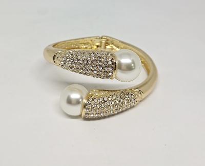 China Crystal Bracelet Bangle for Women Gold Silver Color Wedding Bracelets & Bangles Jewelry Gift for sale