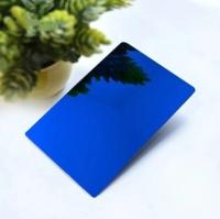 Quality Blue Decorative Stainless Steel Sheet Plates Brushed Hairline Satin Vibration Sand Blasted for sale