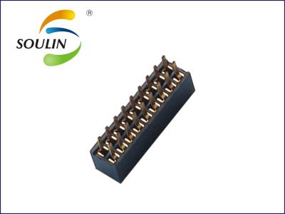 Chine 1 or de lancement de borne 2 Pin Female Header Connector 1.27mm plaqué à vendre