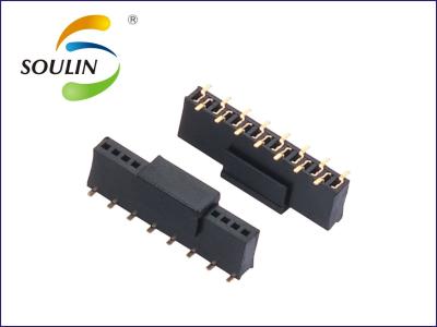 China PBT UL94V0 Female Header Connector Dual Row SMT H4.3 With Cap for sale