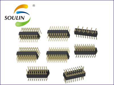 China Passo chapeado ouro de Pin Header Connector 1.27mm do círculo 3.0AMP em linha reta à venda