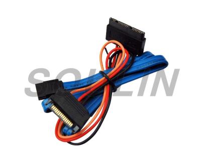 중국 Red Color 7+15pin 22pin SATA Cable Female To SATA Female W/ Molex IDE 4Pin Power 판매용