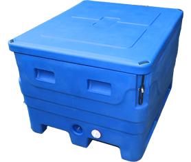 China Oversized 400L Blue Insulated Fish Container for sale