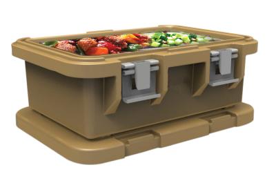China Brown Durable 15cm Depth Full Size Insulated GN Food Pan Carrier for sale