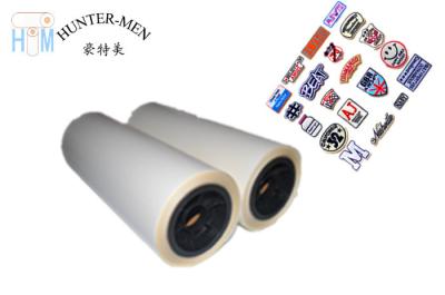 China PO Hot Melt Glue Sheets 120mic Thickness Embroidery Patches Melt Backing Gum for sale