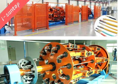 China la cadena de producción del cable de fribra óptica del desbloqueo 120mpm enjaula trenzar el tipo en venta