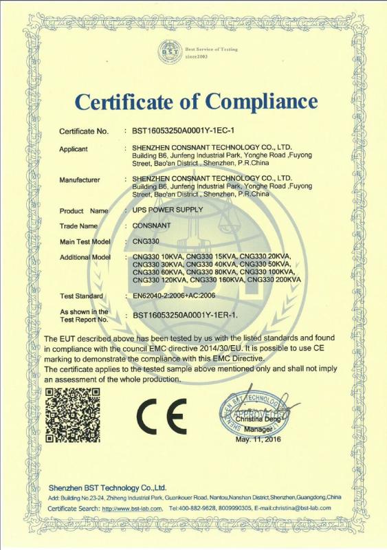 CE - Shenzhen Consnant Technology Co., Ltd.