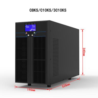 China Single Phase Black High Frequency Online UPS 6-10KVA For Public Industrial Power Supply for sale
