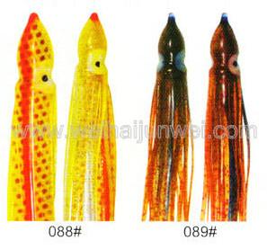 China Soft squid skirt fishing lure  size:3